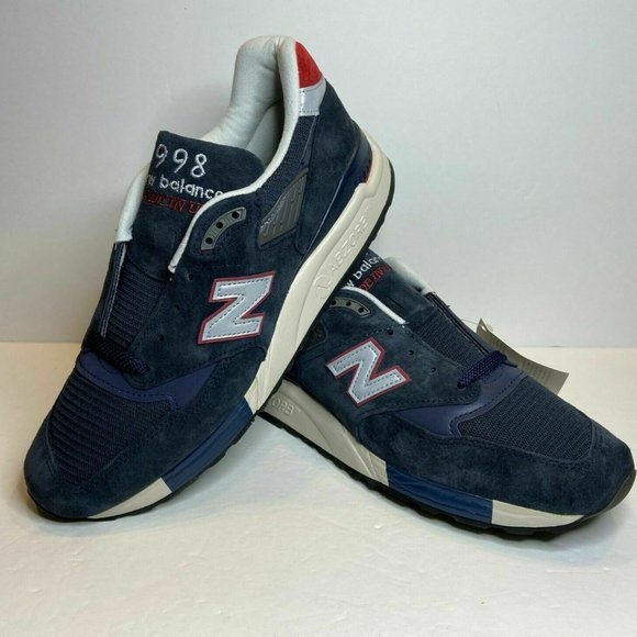 New Balance 998 J Crew X Navy Men's Suede Sneakers - Picture 7 of 8